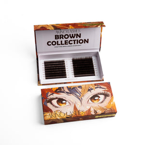 0.07 DARK BROWN LASH TRAYS Akinolashes